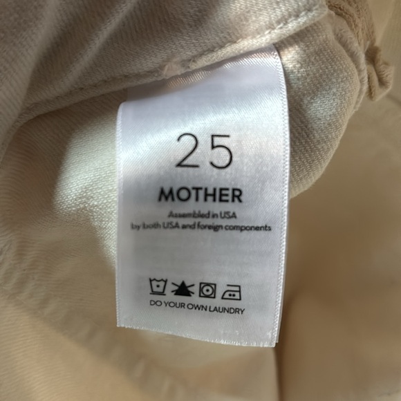 Mother Denim Patch Pocket Private Ankle Fray in cream puffs - Picture 5 of 6